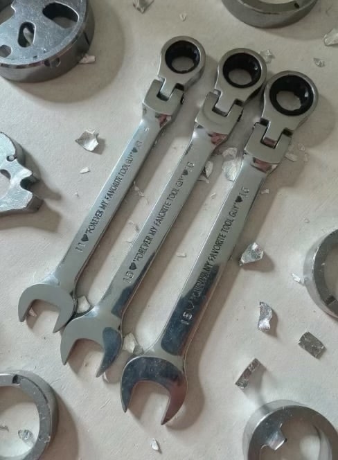 Engraved 3 Piece Spanner Set - Image 3
