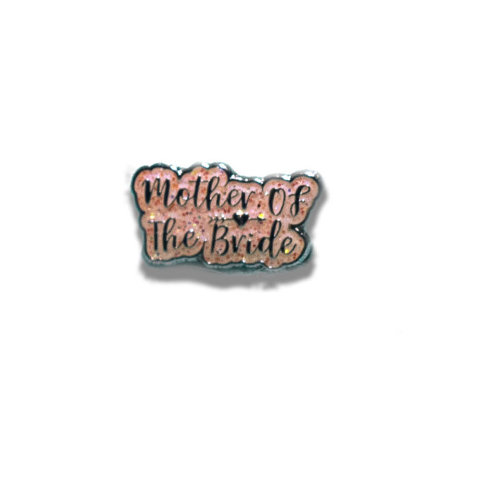 Mother of the Bride Pink Glitter Charm & Havaianas Slim Silver - Image 3