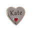 silver engraved heart gift charm