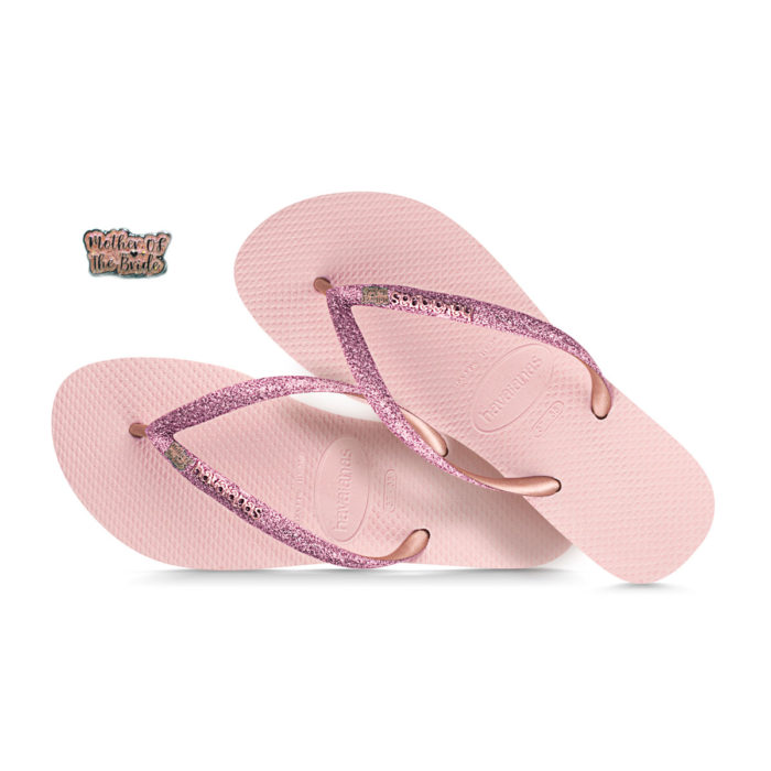 Pink Glitter Mother of the Bride Havaianas Ballet Rose Glitter Wedding