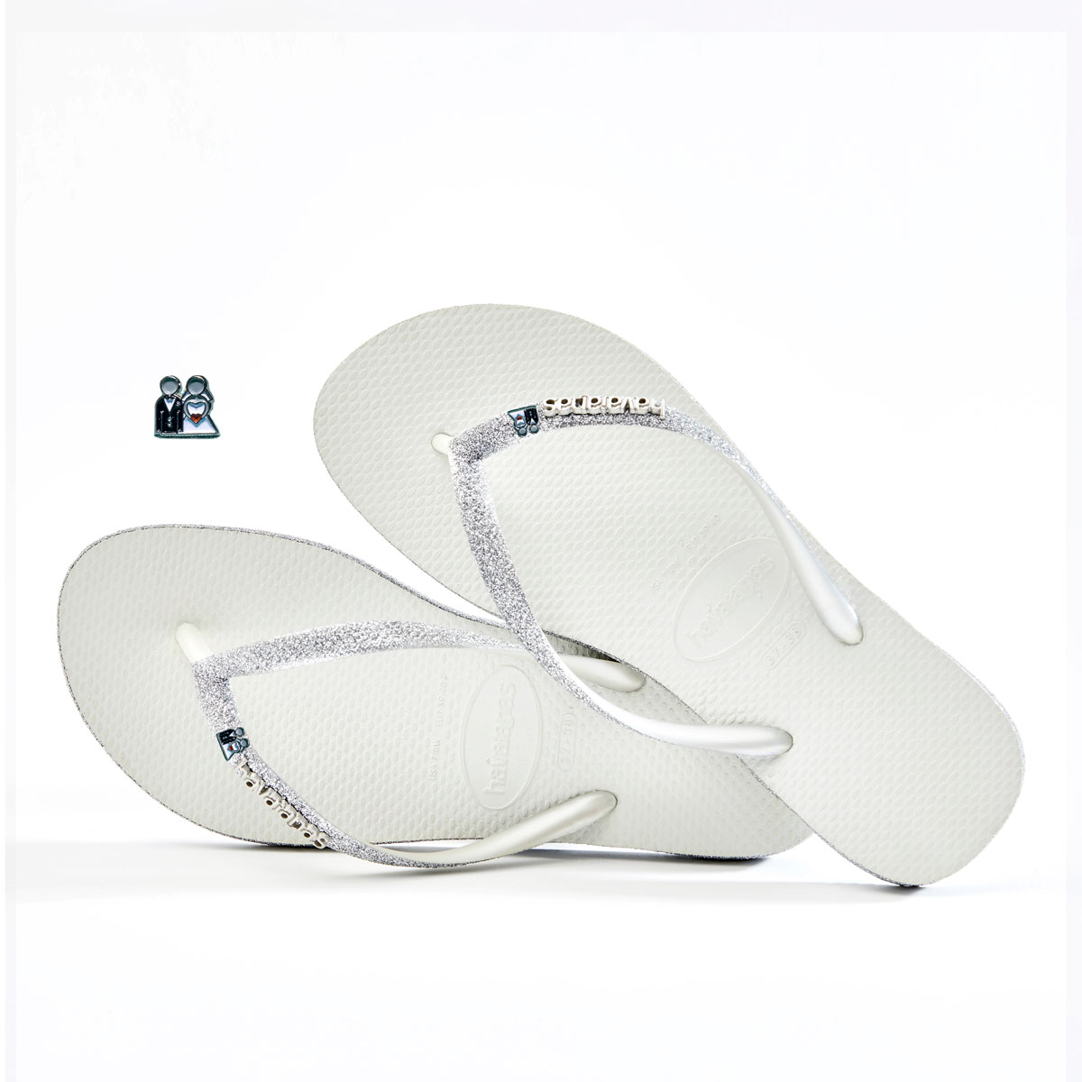 silver sparkly havaianas