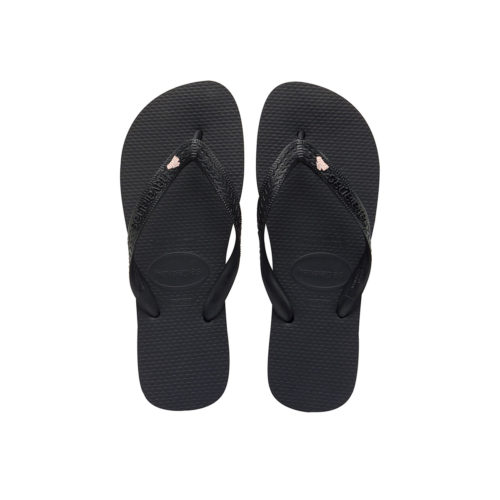 Rose Gold 'The Bride' Havaianas Top Black Wedding Flip Flops