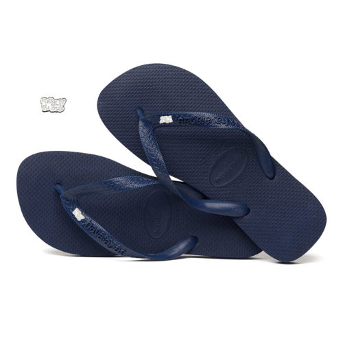 Silver & White Mother of the Bride Charm Havaianas Top Navy Wedding