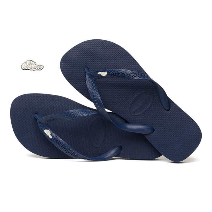 Silver & White The Groom Charm Havaianas Top Navy Wedding Gift