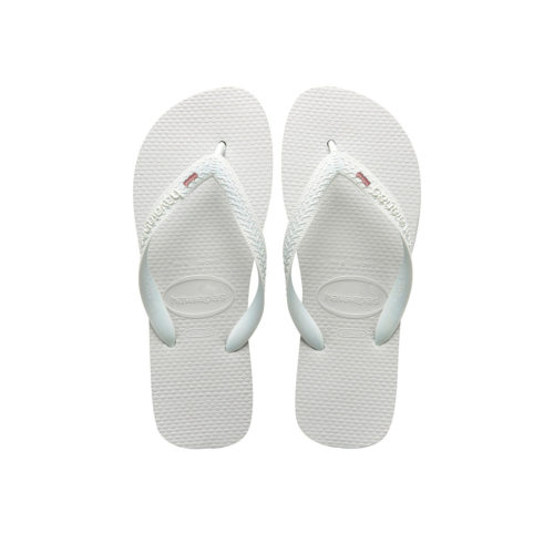 Pink Glitter 'Bridesmaid' Charm Havaianas Top White Wedding Flip Flops