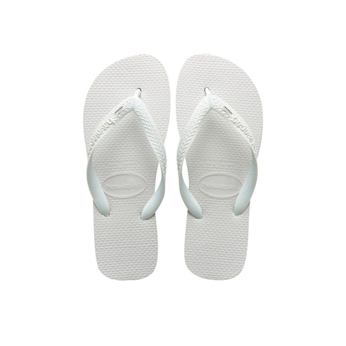 Silver 'Bridesmaid' Charm Havaianas Top White Wedding Flip Flops