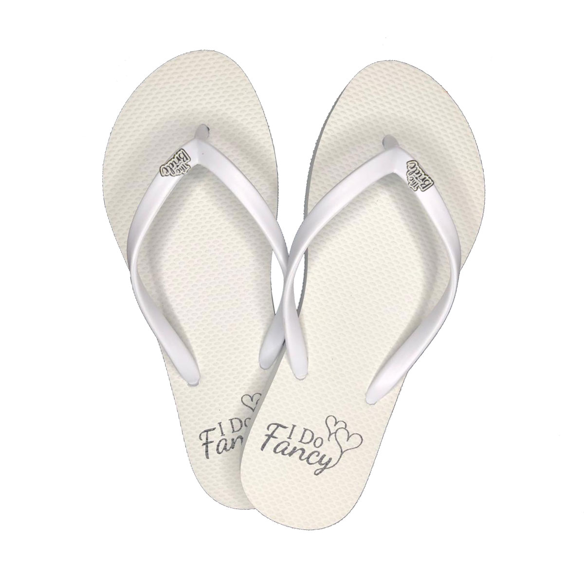 white glitter flip flops